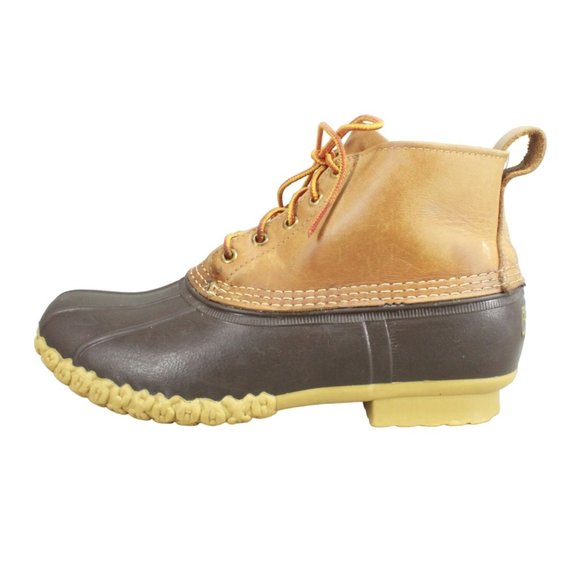 L.L. Bean Other - LL Bean 6" Unlined Brown Leather Waterproof Duck Boots Size 10 M